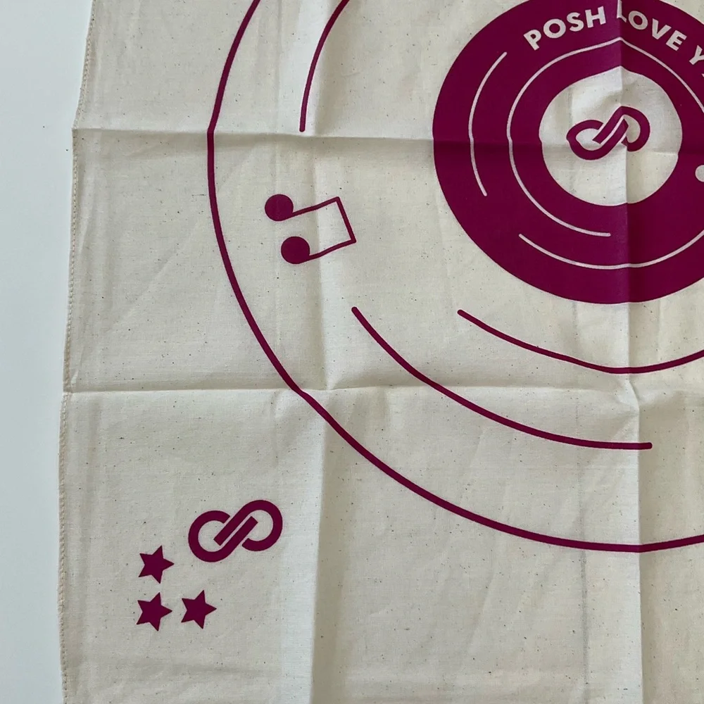 New Poshfest 2024 Bandana Scarf Magenta & Natural Nashville Posh Swag Not Used